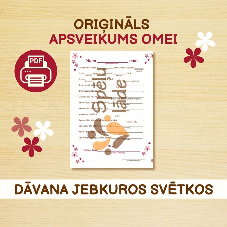 Oriģināls apsveikums omei