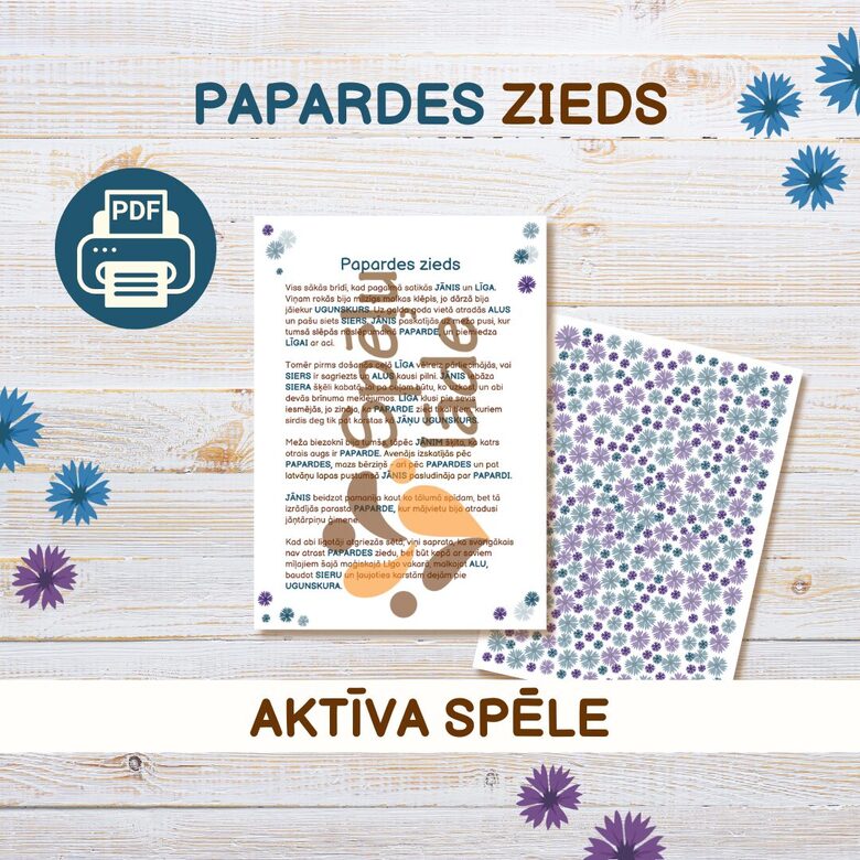 SPĒLE "PAPARDES ZIEDS"