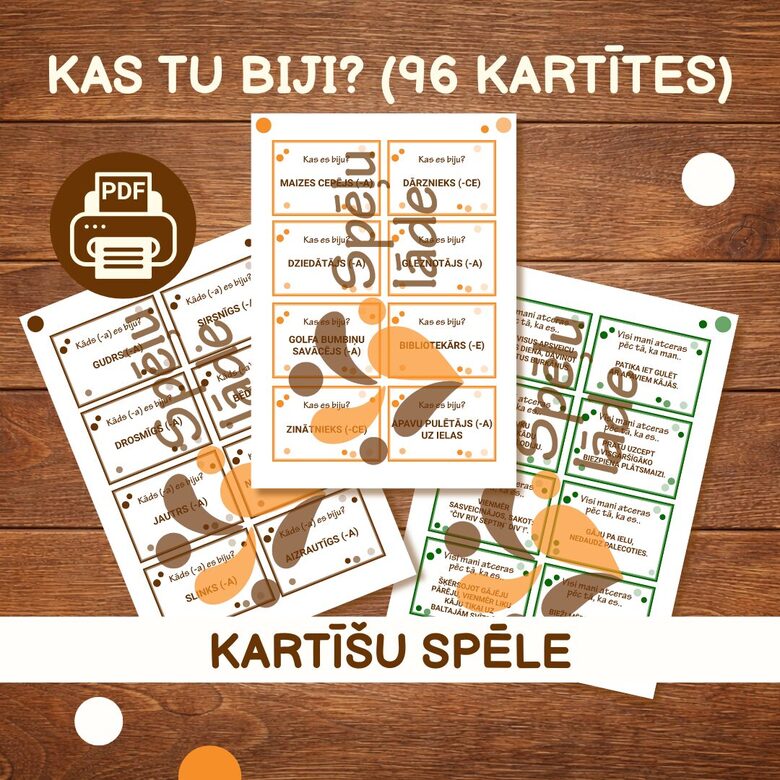 SPĒLE "KAS TU BIJI?" (96 KARTĪTES)