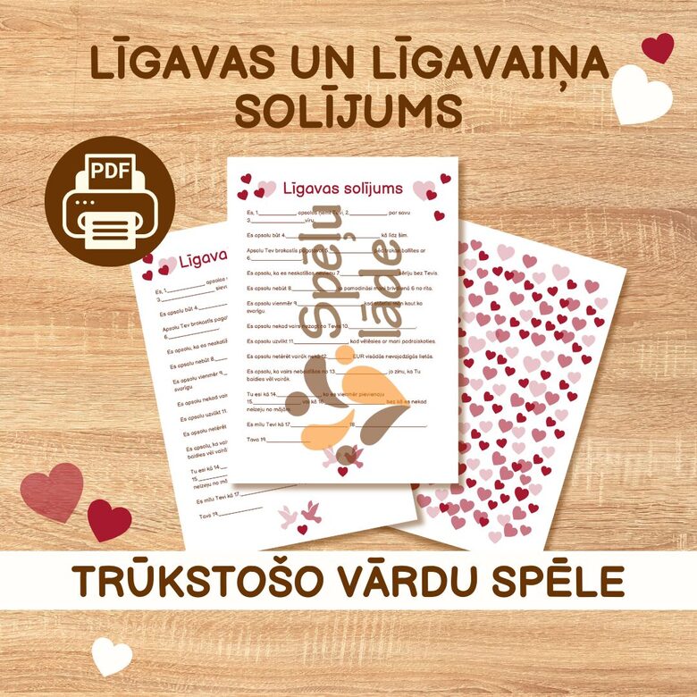 SPĒLE "LĪGAVAS UN LĪGAVAIŅA SOLĪJUMS"