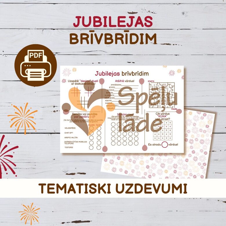 Uzdevumi "Jubilejas brīvbrīdim"