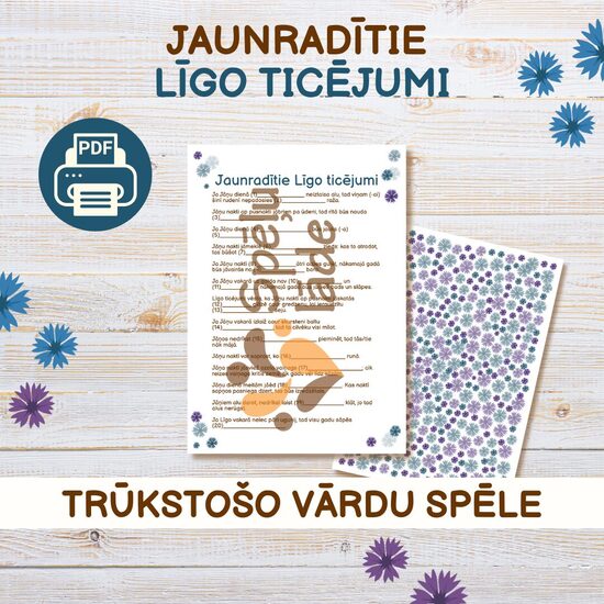 SPĒLE "JAUNRADĪTIE LĪGO TICĒJUMI"