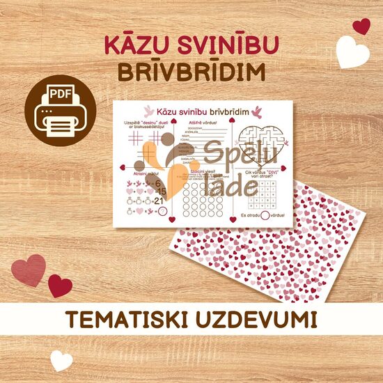 UZDEVUMI "KĀZU SVINĪBU BRĪVBRĪDIM"