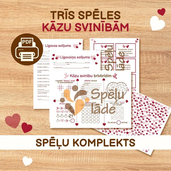 TRĪS KĀZU SPĒĻU KOMPLEKTS