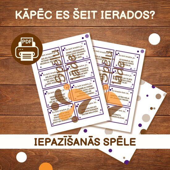 SPĒLE "KĀPĒC ES ŠEIT IERADOS?"