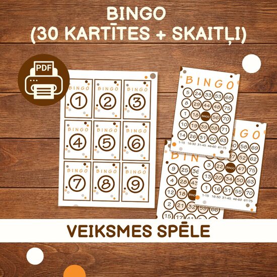 Spēle "BINGO" PILNS KOMPLEKTS