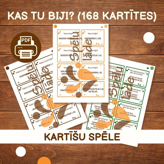 SPĒLE "KAS TU BIJI?" (168 KARTĪTES)