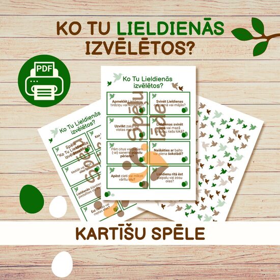 SPĒLE "KO TU LIELDIENĀS IZVĒLĒTOS?"