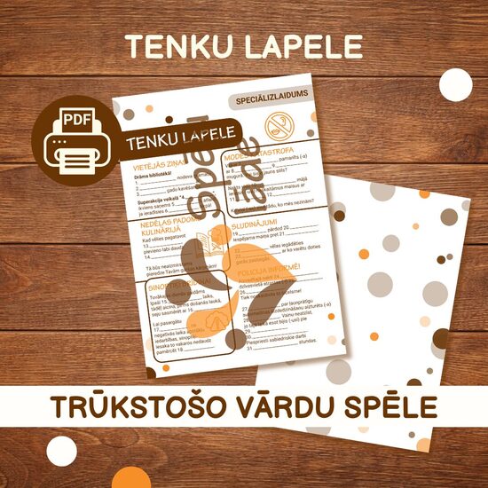 SPĒLE "TENKU LAPELE"